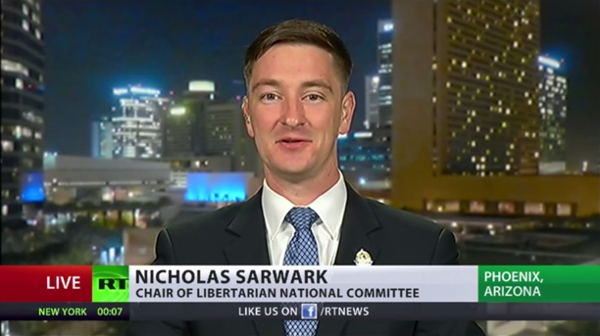 Libertarian National Committee Chair Nicholas Sarwark on RT.