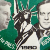 Ed Clark and David Koch 1980 Libertarian Party presidential campaign button