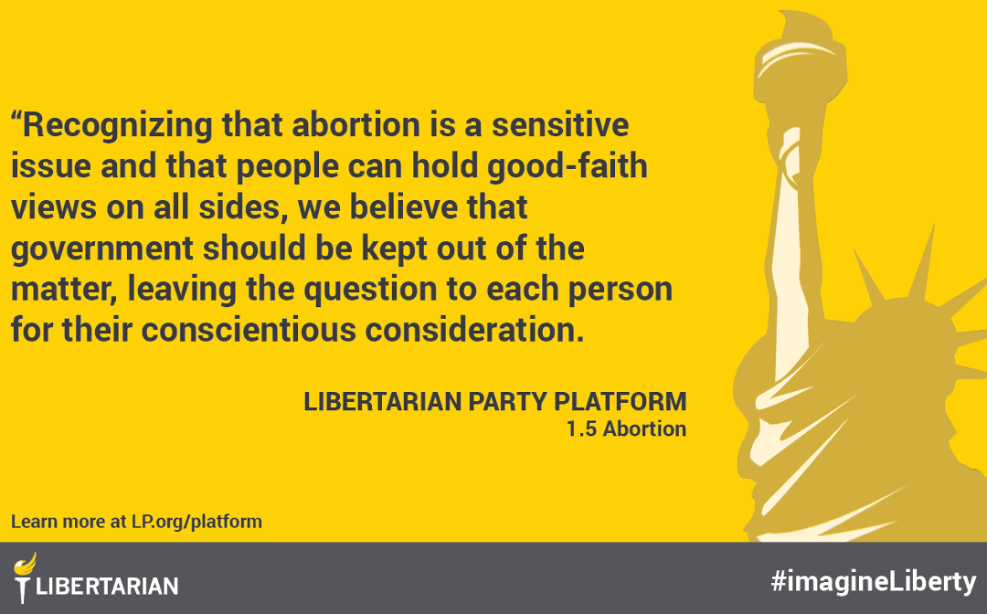 Libertarians: Abortion is a matter for individual conscience, not public decree